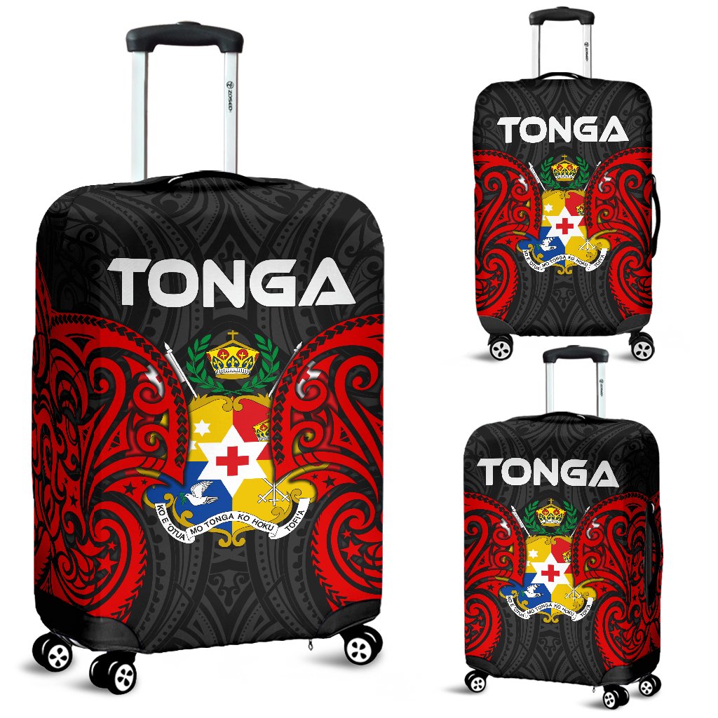 Tonga Polynesian Luggage Covers - Tongan Spirit Red - Polynesian Pride