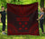Gambier Islands Premium Quilt - Gambier Islands Flag Polynesian Chief Red Version Red - Polynesian Pride