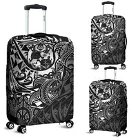 Tonga Polynesian Luggage Covers - White Turtle Flowing White - Polynesian Pride