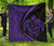 Hawaii Turtle Map Polynesian Premium Quilt - Purple - Circle Style Purple - Polynesian Pride