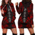 Palau Hoodie Dress - Polynesian Tattoo Red Red - Polynesian Pride