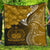 Samoa Custom Personalised Premium Quilt - Samoa Seal Wave Style (Gold) Gold - Polynesian Pride