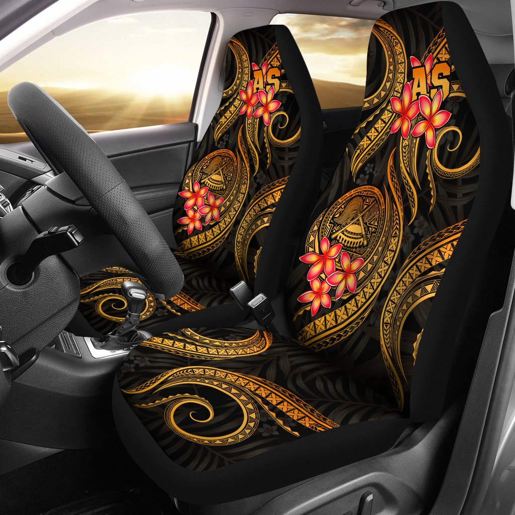 American Samoa Polynesian Car Seat Covers - Gold Plumeria Universal Fit GOLD - Polynesian Pride