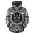 Fiji ll Over Hoodie Fiji Coat of rms Polynesian White Black Unisex Black - Polynesian Pride