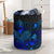 Yap Laundry Basket - Polynesian Turtle Hibiscus Blue Laundry Basket One Size Blue - Polynesian Pride