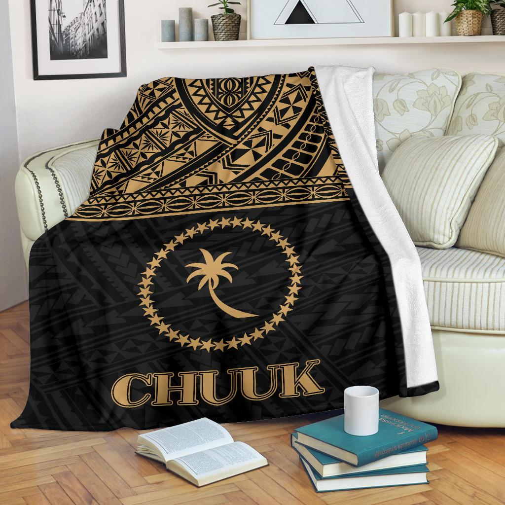 Chuuk States Premium Blanket - Micronesian Gold Version White - Polynesian Pride