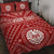 Tahiti Personalised Quilt Bed Set - Tahiti Seal In Polynesian Tattoo Style (Red) Red - Polynesian Pride