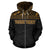 Tuvalu Polynesian Custom Zip up Hoodie Horizontal Gold - Polynesian Pride