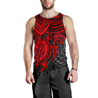 Tahiti Polynesian Men's Tank Top - Red Turtle - Polynesian Pride