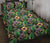 Hawaii Quilt Bed Set Hibiscus And Plumeria Green AH Black - Polynesian Pride