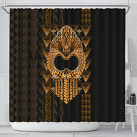 Hawaii Polynesian Shower Curtain - Ikaika Hawaiian 177 x 172 (cm) Black - Polynesian Pride