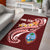 Guam Personalised Area Rug - Guam Seal Polynesian Patterns Plumeria (Red) Red - Polynesian Pride