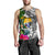 Nauru Men's Tank Top White - Turtle Plumeria Banana Leaf Crest - Polynesian Pride