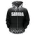 Samoa All Over Zip up Hoodie Fog Black Style - Polynesian Pride