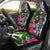 Vanuatu Custom Personalised Car Seat Covers White - Turtle Plumeria Banana Leaf Universal Fit White - Polynesian Pride