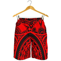 Polynesian Men's Shorts, Maui Tattoo Polynesian Patterns (Red) - Polynesian Pride