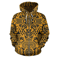 Polynesian Zip up Hoodie Tribal 20 - Polynesian Pride