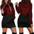 Tahiti Women Hoodie Dress - Tahiti Coat Of Arms Polynesian Red Black Red - Polynesian Pride