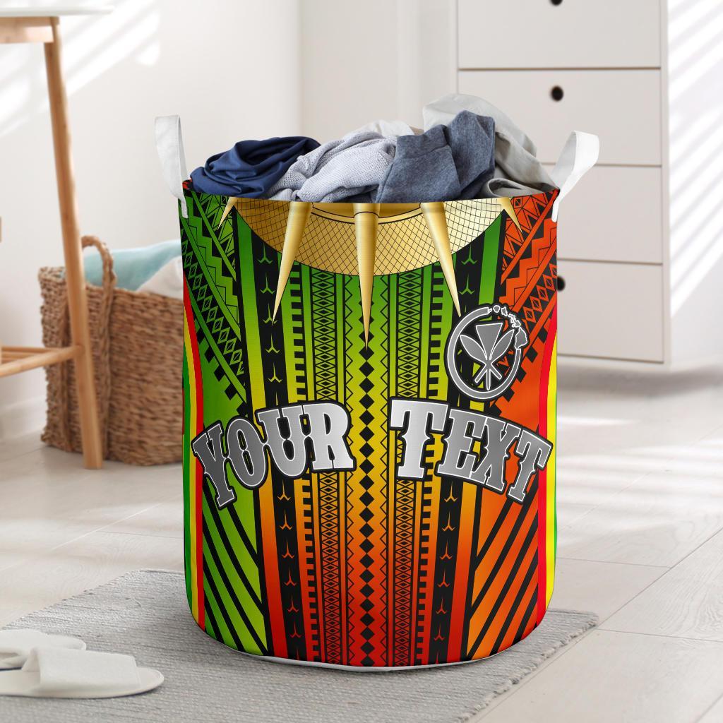 Hawaii Polynesian Custom Personalised Laundry Basket - Tribal Ornamental One Style One Size Reggae - Polynesian Pride