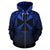 Wallis and Futuna All Over Zip up Hoodie Lift up Blue - Polynesian Pride