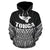 Tonga Polynesian Zip up Hoodie Black Pride Map and Seal - Polynesian Pride