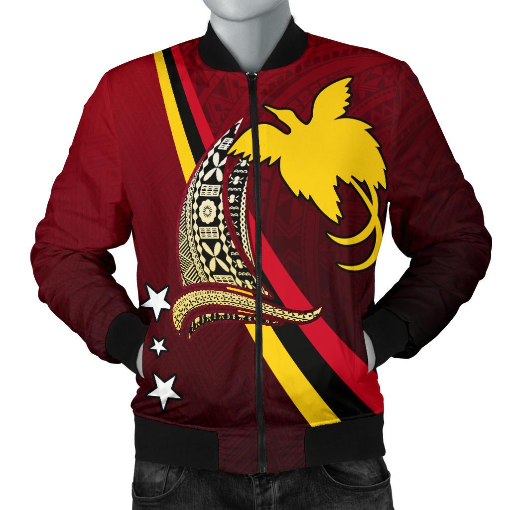Papua New Guinea Men Bomber Jacket - Sailing Style - Polynesian Pride