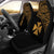 Wallis and Futuna Custom Personalised Car Seat Covers - Wallis and Futuna Coat Of Arms Polynesian Gold Curve Universal Fit Gold - Polynesian Pride