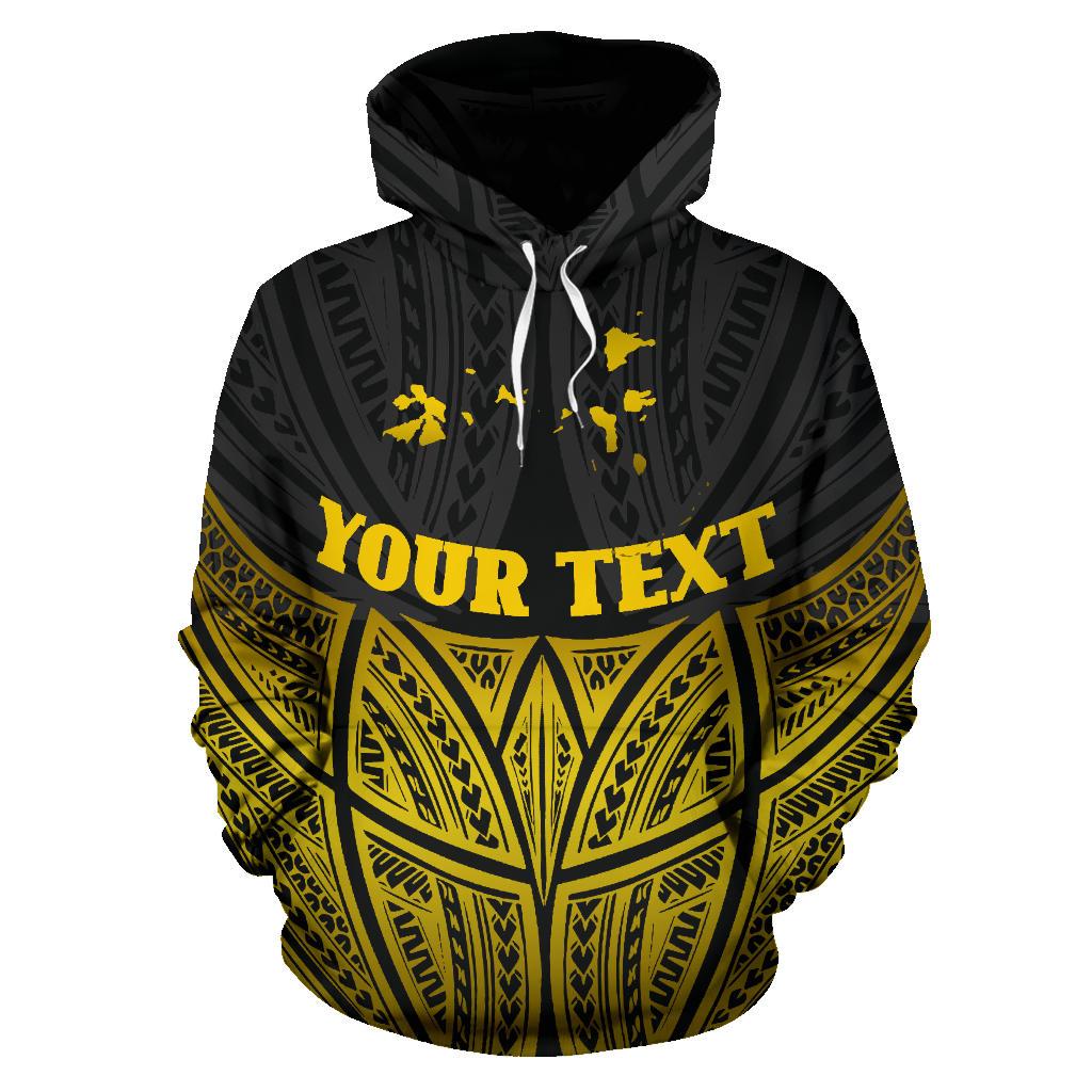 Chuuk Polynesian Custom Hoodie Gold Pride Map nd Seal - Polynesian Pride