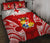 Tonga Polynesian Quilt Bed Set - Pattern With Seal Red Version - Polynesian Pride