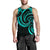 New Zealand Maori Mangopare Men Tank Top Polynesian - Turquoise Turquoise - Polynesian Pride