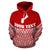 Guam Polynesian Custom Hoodie Red Pride Map nd Seal - Polynesian Pride