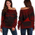 Tokelau Polynesian Chief Custom Personalised Women's Off Shoulder Sweater - Red Version Red - Polynesian Pride