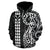 Hawaii Tattoo Zip up Hoodie White - Polynesian Pride