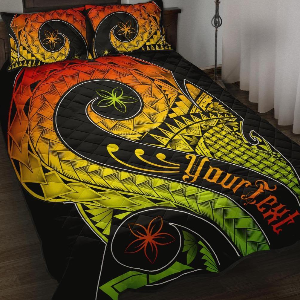 Samoa Personalised Quilt Bed Set - Samoa Polynesian Decorative Patterns Art - Polynesian Pride