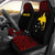 Papua New Guinea Custom Personalised Car Seat Covers - Papua New Guinea FLag Polynesian Tattoo Fog Red Universal Fit Red - Polynesian Pride