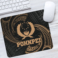 Pohnpei Micronesia Mouse Pad - Gold Tribal Wave One Style One Size Black - Polynesian Pride