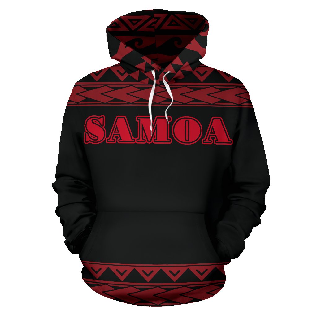 Samoa All Over Hoodie Polynesian Red Version - Polynesian Pride