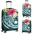 Marshall Islands Polynesian Luggage Covers - Summer Plumeria (Turquoise) - Polynesian Pride