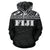 Fiji All Over Hoodie Polynesian Black Version - Polynesian Pride