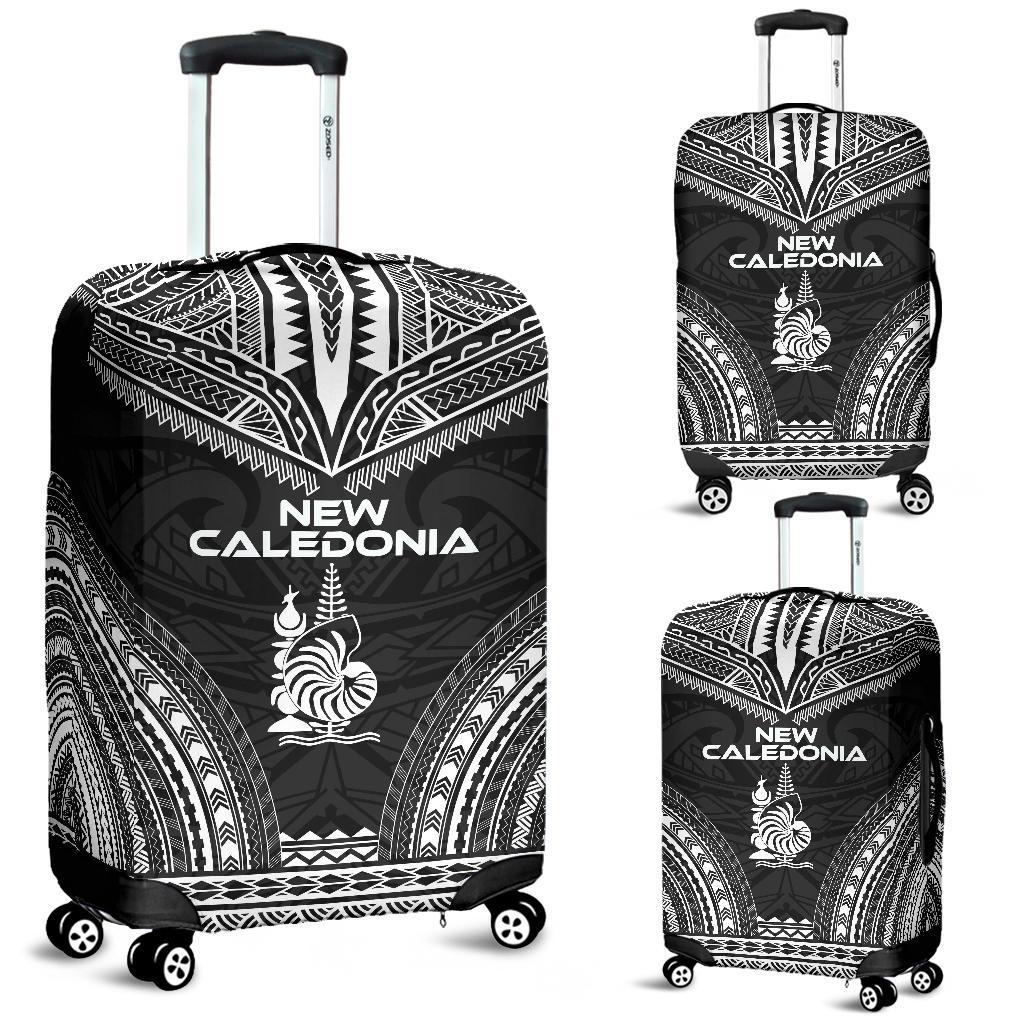 New Caledonia Polynesian Chief Luggage Cover - Black Version Black - Polynesian Pride