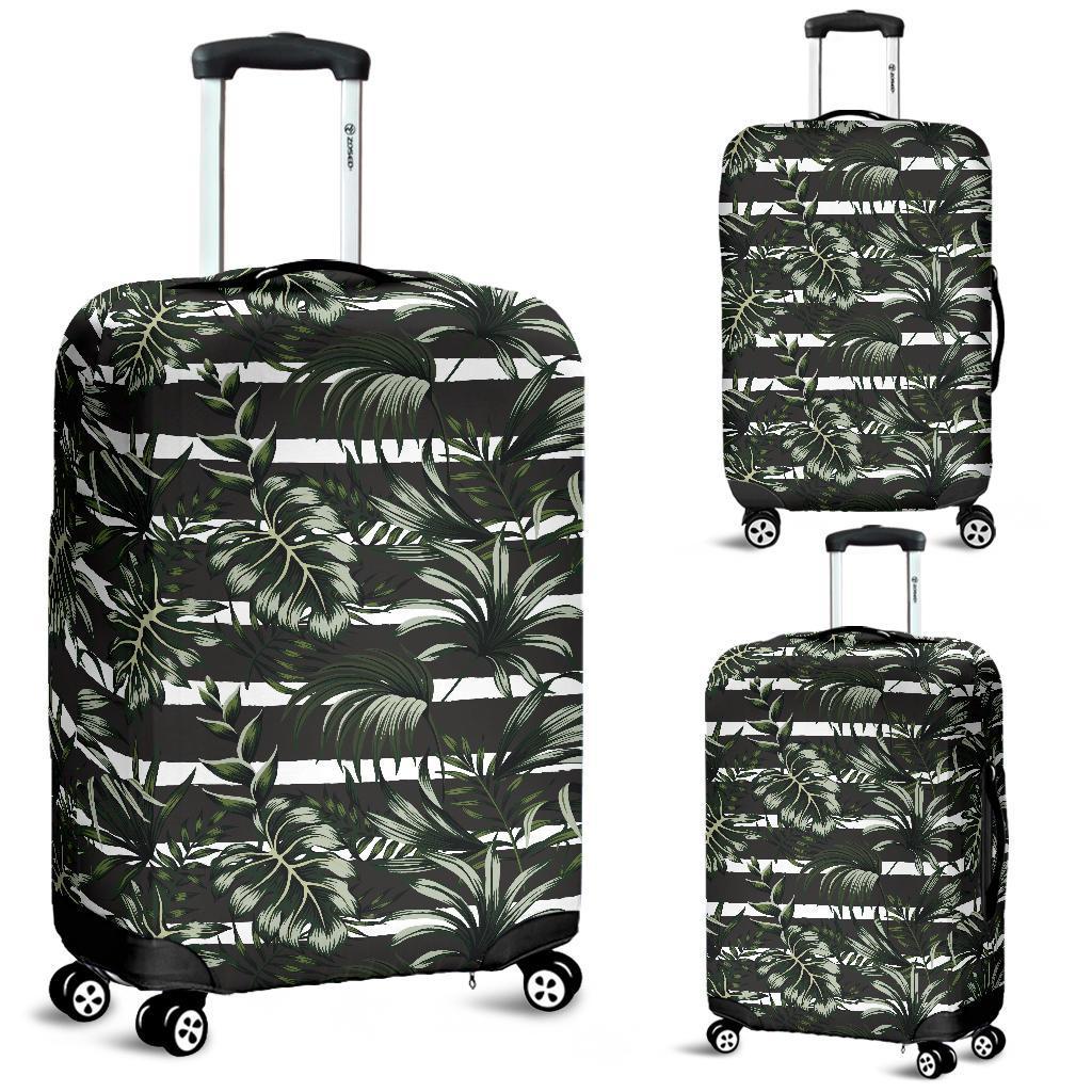 Tropical Line Patttern Luggage Cover White - Polynesian Pride