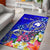 Pohnpei Custom Personalised Area Rug - Turtle Plumeria (Blue) - Polynesian Pride