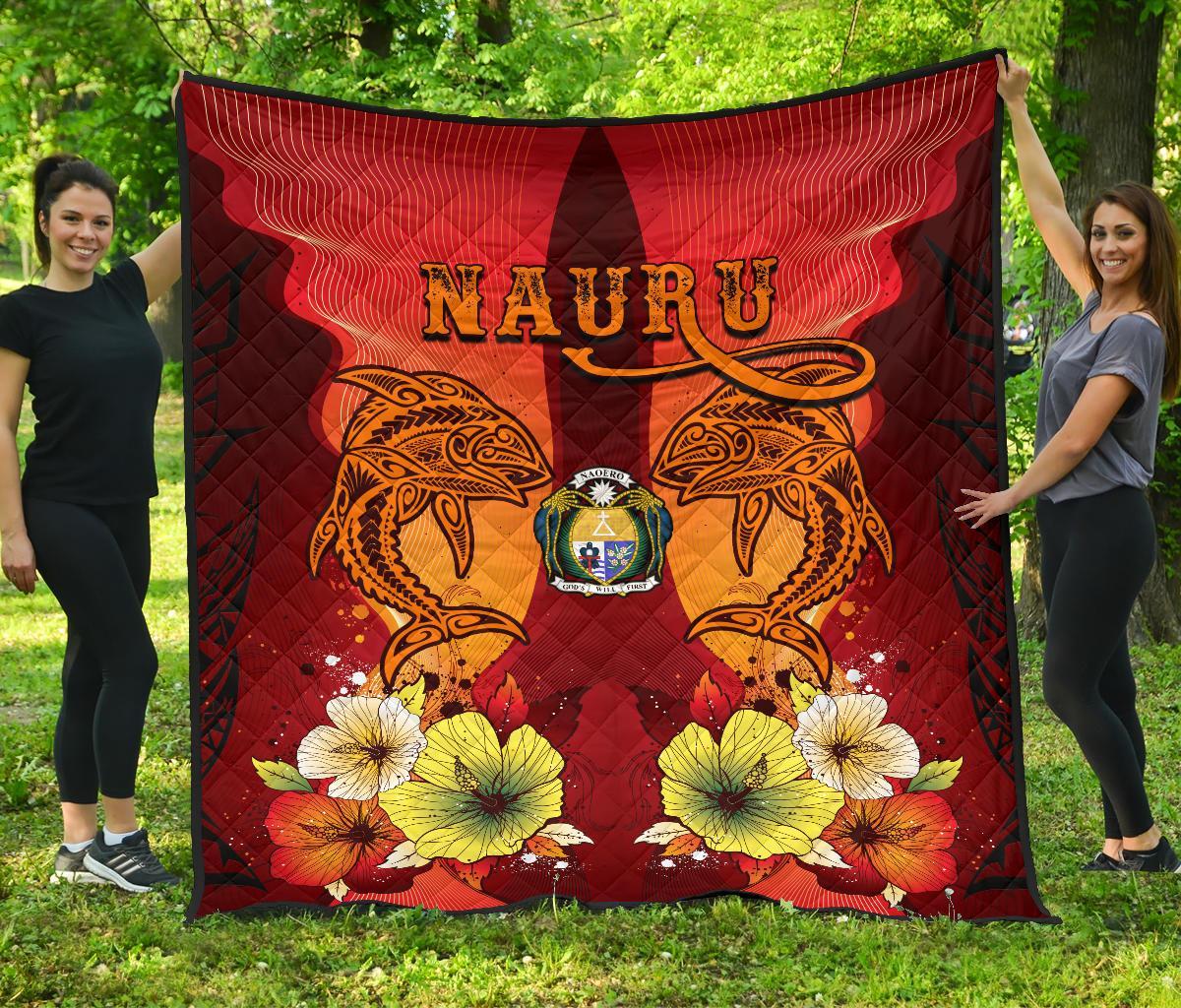 Nauru Premium Quilt - Tribal Tuna Fish - Polynesian Pride
