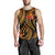 Kosrae Micronesian Men Tank Top - Gold Plumeria - Polynesian Pride