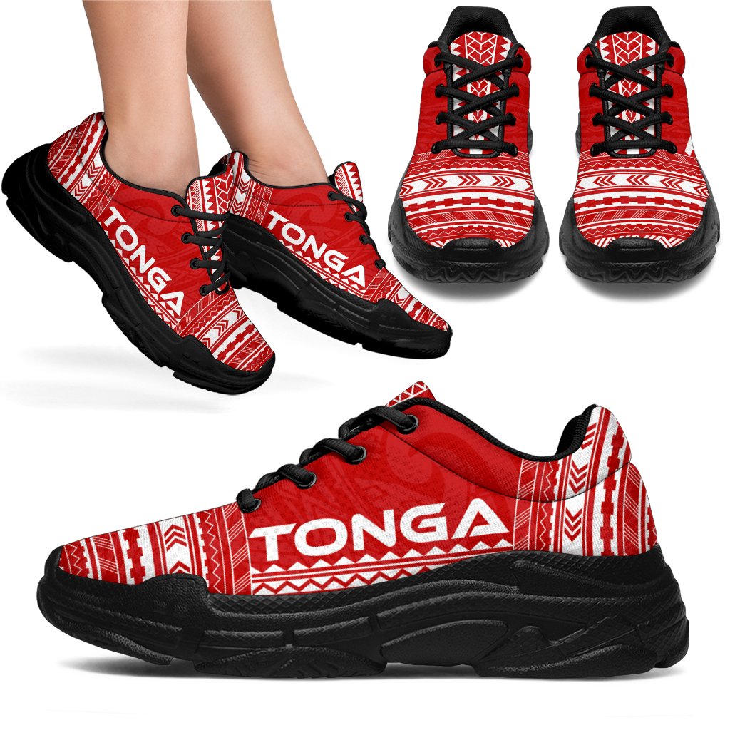 Tonga Chunky Sneakers - Polynesian Chief Flag Version - Polynesian Pride