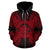 Palau Polynesian All Over Zip up Hoodie Map Red - Polynesian Pride