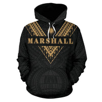 Marshall Islands All Over Hoodie Gold Sailor Style - Polynesian Pride