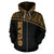 Guam All Over Zip up Hoodie Micronesia Curve Gold Style - Polynesian Pride