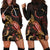 Cook Islands Polynesian Hoodie Dress - Turtle With Blooming Hibiscus Gold Gold - Polynesian Pride