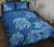 Hawaii Blue Hibiscus Turtle Polynesian Quilt Bed Set - Polynesian Pride